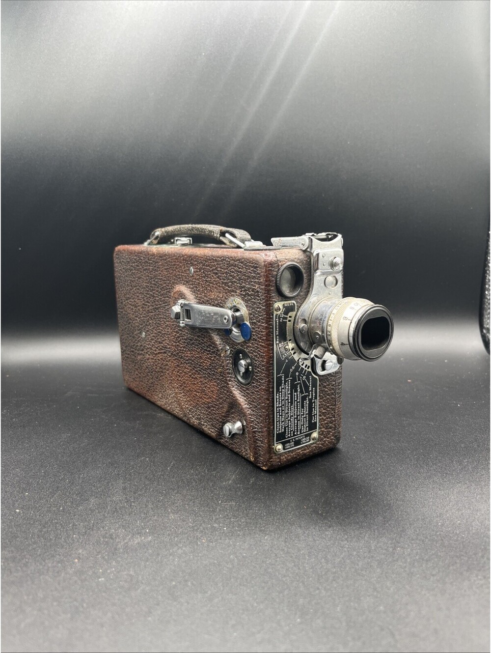 Vintage 16mm Cine-Kodak Model K f/1.9 Film Movie Camera w/Case - Untested